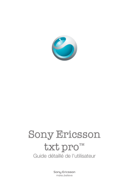 Sony txt pro Manuel utilisateur