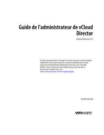 Mode d'emploi | VMware vCloud Director 5.5 Manuel utilisateur | Fixfr