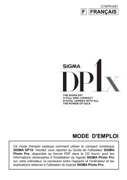 Sigma DP1X Manuel utilisateur