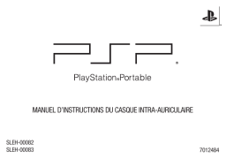 Sony PSP SLEH-00082 Manuel utilisateur