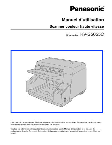 Manuel du propriétaire | Panasonic KV-S5055C Manuel utilisateur | Fixfr