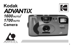 Kodak Advantix 1600 Manuel utilisateur