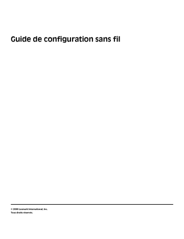 Manuel du propriétaire | Lexmark C734DN Manuel utilisateur | Fixfr