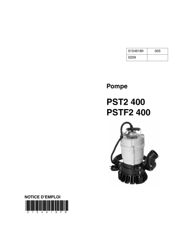 Wacker Neuson PSTF2400 Submersible Pump Manuel utilisateur | Fixfr