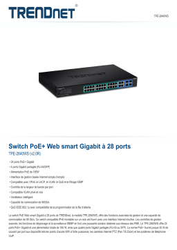 Trendnet TPE-2840WS 28-Port Gigabit Web Smart PoE+ Switch Fiche technique