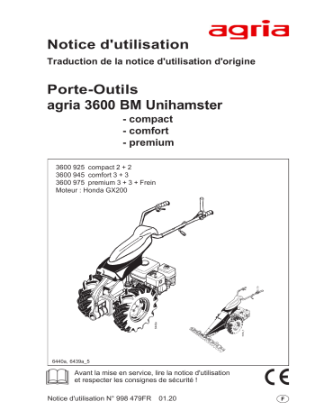 Manuel du propriétaire | Agria 3600 BM Implement Carrier Manuel utilisateur | Fixfr