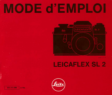 Manuel du propriétaire | Leica Leicaflex SL 2 Manuel utilisateur | Fixfr