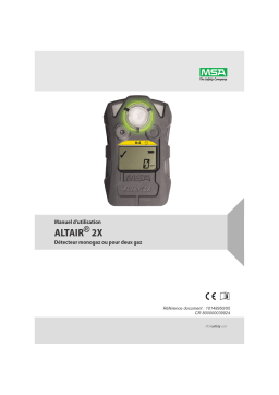 Altair 2X Gas Detector Manuel utilisateur