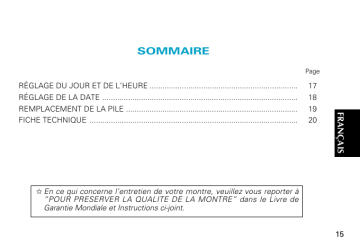 Manuel du propriétaire | Seiko 5Y66 Manuel utilisateur | Fixfr