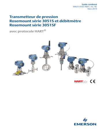 Mode d'emploi | Rosemount 3051S Transmetteur de pression et 3051SF débitmètre avec protocole HART Manuel utilisateur | Fixfr