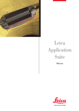 Leica APPLICATION SUITE RETICULE Manuel utilisateur