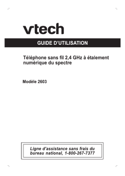 VTech VT 2603 Manuel utilisateur