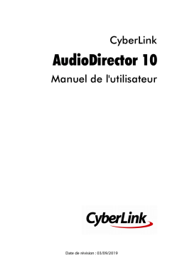 CyberLink AudioDirector 10 Manuel utilisateur