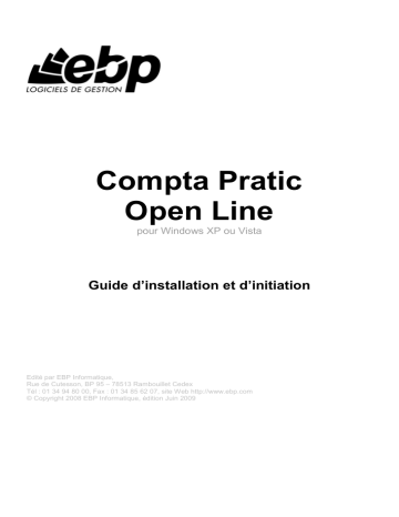 Mode d'emploi | EBP Compta Pratic Open Line Manuel utilisateur | Fixfr