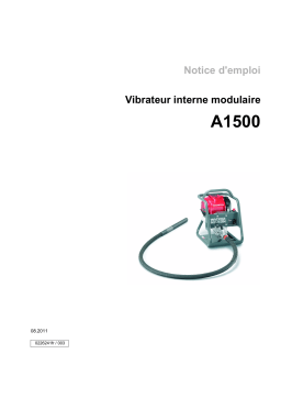 Wacker Neuson A1500/035 ISO Modular Internal Vibrator Manuel utilisateur