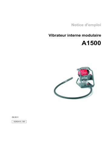 A1500/035 ANSI | Wacker Neuson A1500/035 ISO Modular Internal Vibrator Manuel utilisateur | Fixfr