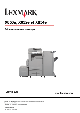 Lexmark X852E Manuel utilisateur