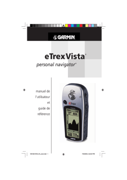 Garmin eTrex Vista® Manuel utilisateur