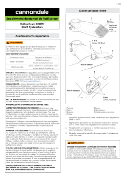 Cannondale HollowGram KNØT / SAVE SystemBars Manuel du propriétaire