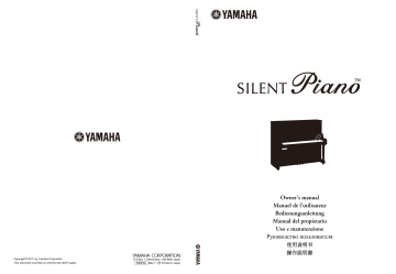 Manuel du propriétaire | Yamaha SILENT PIANO SG Manuel utilisateur | Fixfr