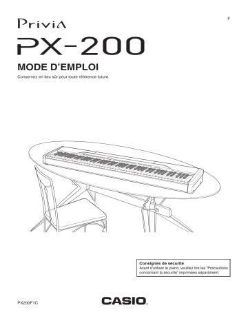 Manuel du propriétaire | Casio PX-200 Manuel utilisateur | Fixfr