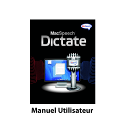 Nuance MacSpeech Dictate 1.5 Manuel utilisateur
