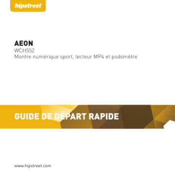 AEON | Guide de démarrage rapide | Hip Street WCH-552 Manuel utilisateur | Fixfr