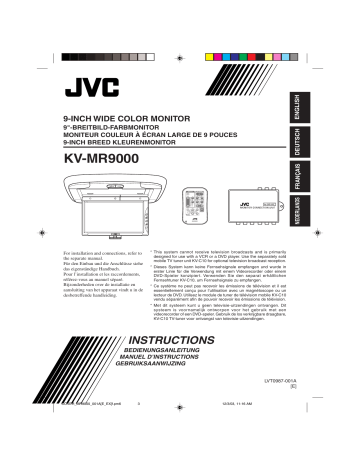 Manuel du propriétaire | JVC KV-MR9000 Manuel utilisateur | Fixfr