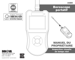 Innova 3380 2.7” LCD Inspection Camera Manuel utilisateur