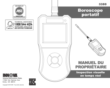 Manuel du propriétaire | Innova 3380 2.7” LCD Inspection Camera Manuel utilisateur | Fixfr