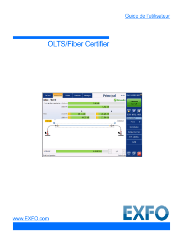 EXFO OLTS-Fiber-Certifier Mode d'emploi | Fixfr