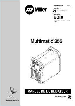 Miller MULTIMATIC 255 Manuel utilisateur