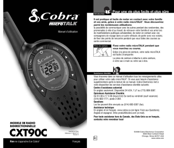Manuel du propriétaire | Cobra CXT90C Manuel utilisateur | Fixfr