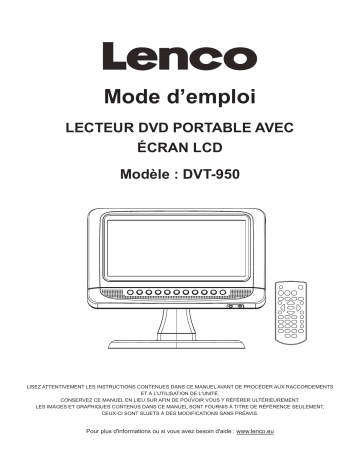 Manuel du propriétaire | Lenco DVT-950 Manuel utilisateur | Fixfr