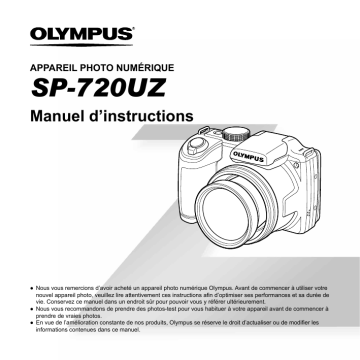 Manuel du propriétaire | Olympus SP-720 UZSP720 Manuel utilisateur | Fixfr