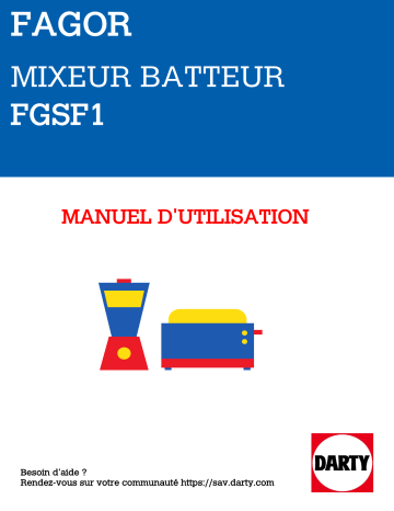 Manuel du propriétaire | Fagor FGSF1 Manuel utilisateur | Fixfr