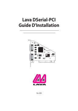 Lava DSERIAL-PCI Manuel utilisateur