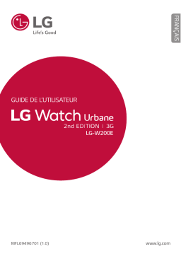 LG Série G Watch Urbane 2eme edition 3G Manuel utilisateur