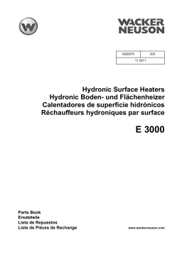 Wacker Neuson E3000 Hydronic Surface Heater Manuel utilisateur