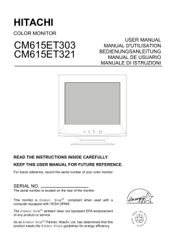 Hitachi CM615ET303 Manuel utilisateur