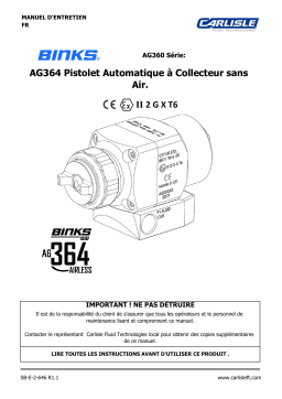 Binks AG-364 Airless Automatic Spray Gun Manuel utilisateur