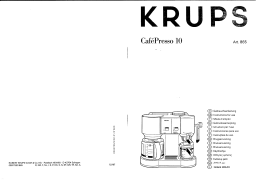 Krups 865 - CafePresso 10 Manuel utilisateur