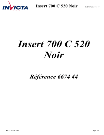 Manuel du propriétaire | Invicta INSERT 700 COMPACT 14 KW Manuel utilisateur | Fixfr