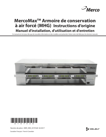 Merco Products MercoMax Holding Cabinet (MHG) Manuel utilisateur | Fixfr