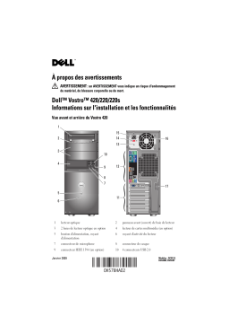 Dell Vostro 220s desktop Guide de démarrage rapide