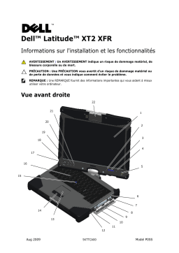 Dell Latitude XT2 XFR laptop Guide de démarrage rapide