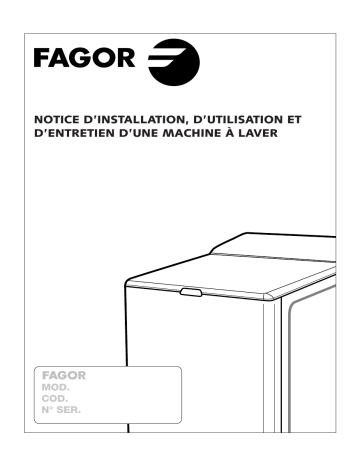 FFT-313 | FFT-311 | Manuel du propriétaire | Fagor FFT-309 Manuel utilisateur | Fixfr