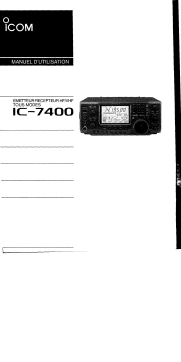 ICOM IC-7400 Manuel utilisateur