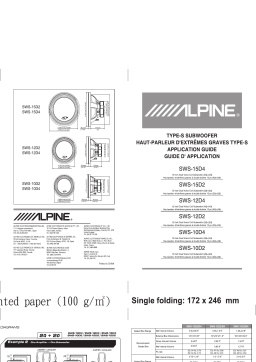 Alpine SWS-12D2 Manuel utilisateur