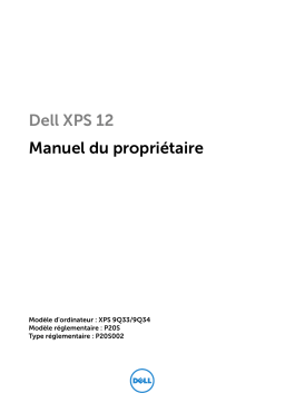 Dell XPS 12 9Q33 laptop Manuel du propriétaire